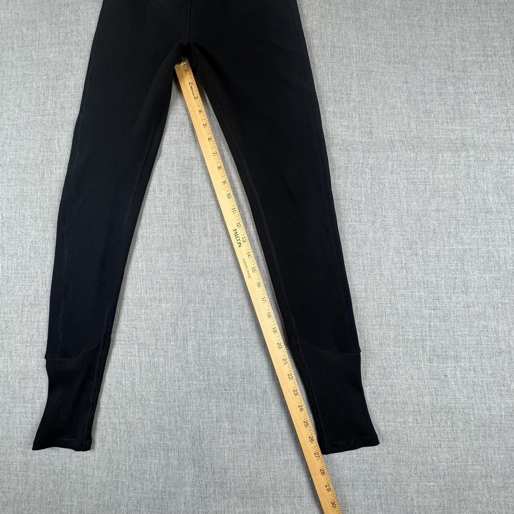 Alo Yoga 7/8 Airlift High-Waist Leggings Womens XS Black Ankle Ribbed Cuff Pants - Picture 5 of 10